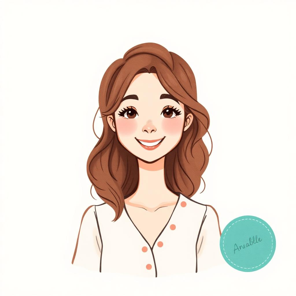 Illustration cartoon d'Annabelle, travel designer